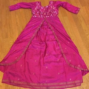 Pink Indian formal maxi make offer.